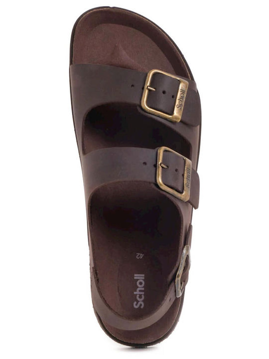 Leder Herrensandalen in Braun Farbe