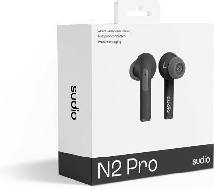 Sudio N2 Pro In-ear Bluetooth Handsfree Ακουστικά με Αντοχή στον Ιδρώτα και Θήκη Φόρτισης Μαύρα
