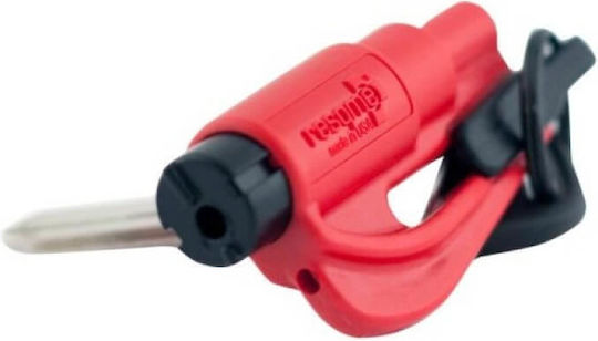 Resqme Resqme Auto-Notfallhämmer Automatischer Mechanismus mit Sicherheitsgurt-Schneider Rot