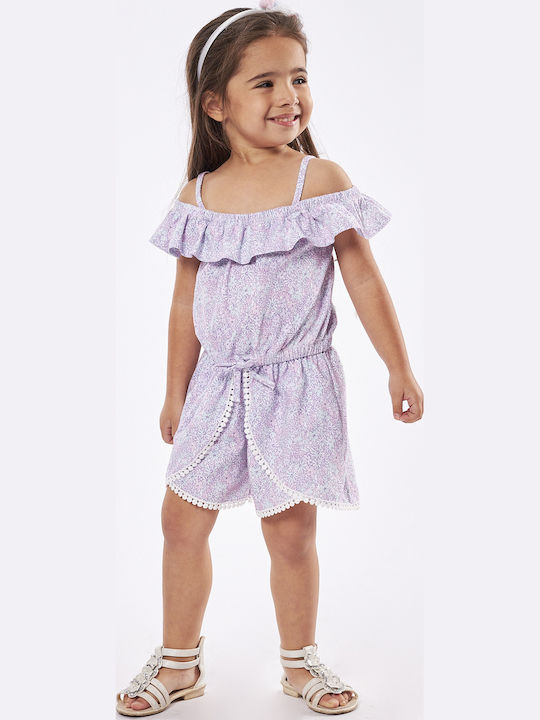Kids' Fabric Jumpsuit Shorts/Bermudas Purple