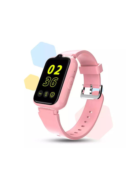 Manta Kinder Smartwatch mit GPS und Kautschuk/Plastik Armband Rosa