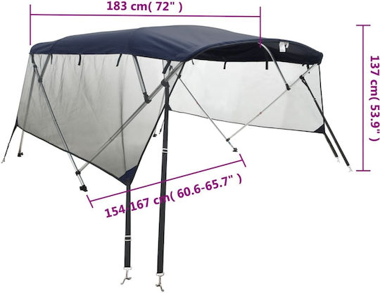 vidaXL L183xB154cm Gray Farbe