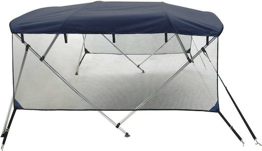 vidaXL Aluminium Boat Canopy L243xW185cm Gray