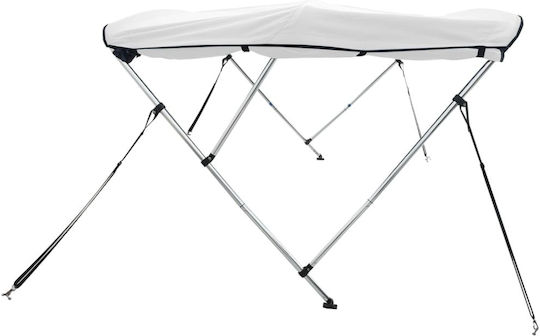 vidaXL Aluminium Boat Canopy L183xW137cm White