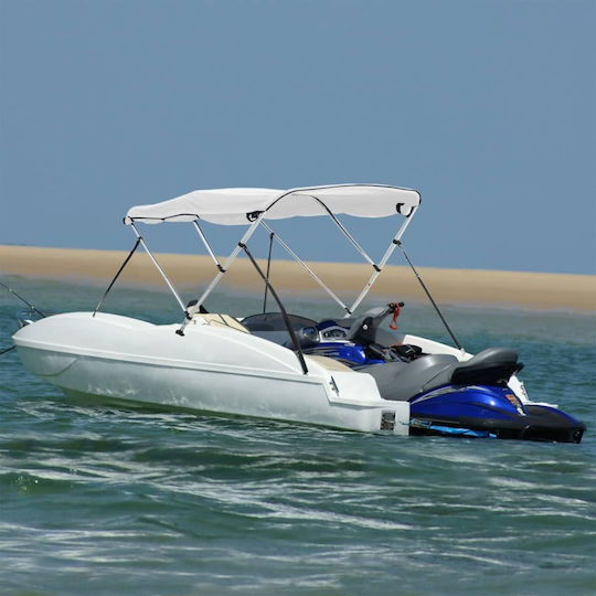 vidaXL Aluminium Boat Canopy L183xW137cm White