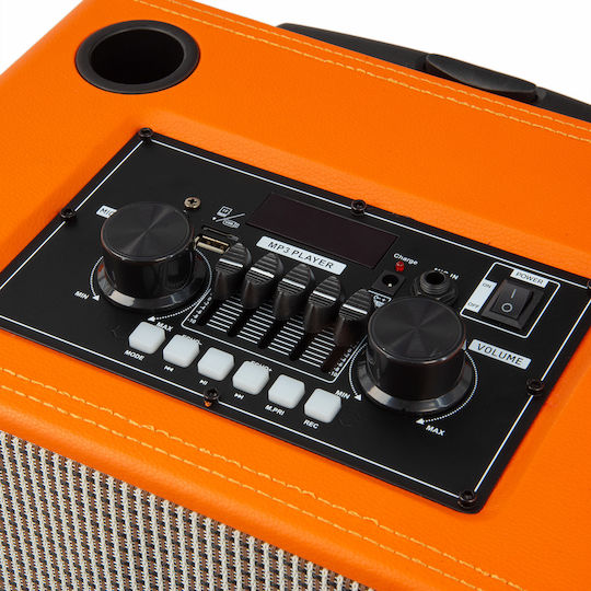 Andowl Karaoke Speaker With Wireless Microphones And Lighting Effects 000.230.15276 Orange