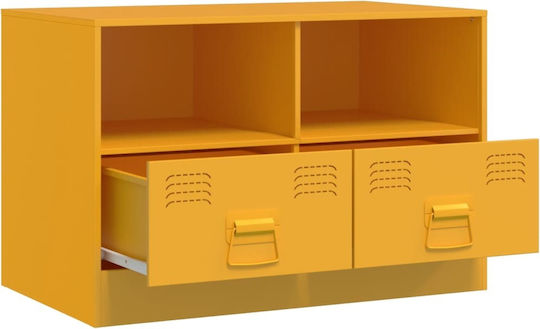 TV-Ständer Metall Senfgelb M67xT39xH44cm