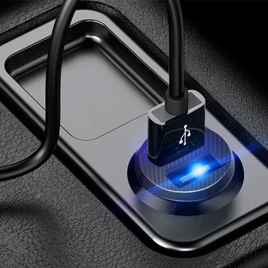 Yesido Автомобилен Зарядно Устройство 2.4A Бързо Зареждане с Портове 2xUSB-A Черен Цвят