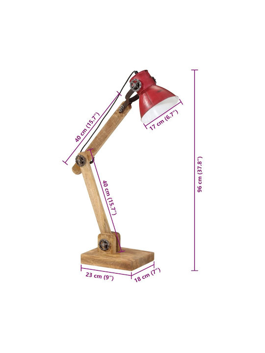 vidaXL Office Lamp with Flexible Arm for Socket E27 in Bronze Color