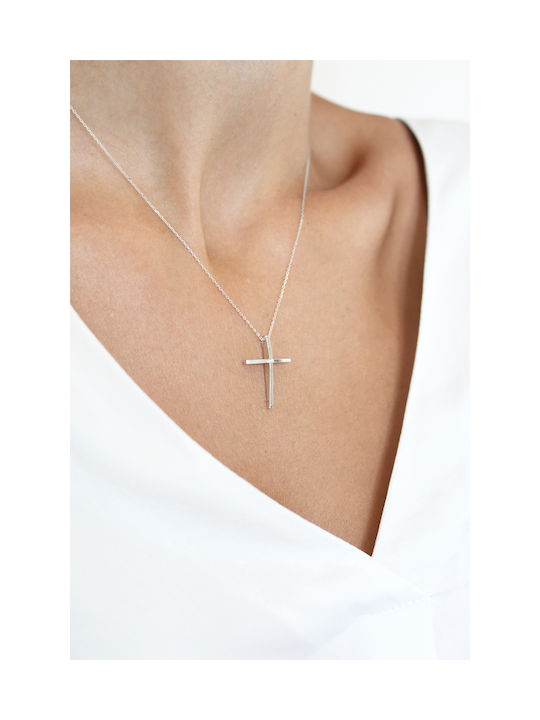 Set Cross with Chain Gold 14K Minimal 4759