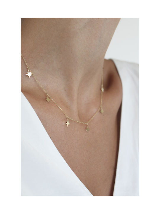 Gold necklace 14K SeeK for Gold Star Blossom