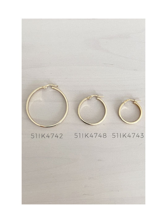 Earrings Gold 14K 1.5cm Small Square Hoop Small