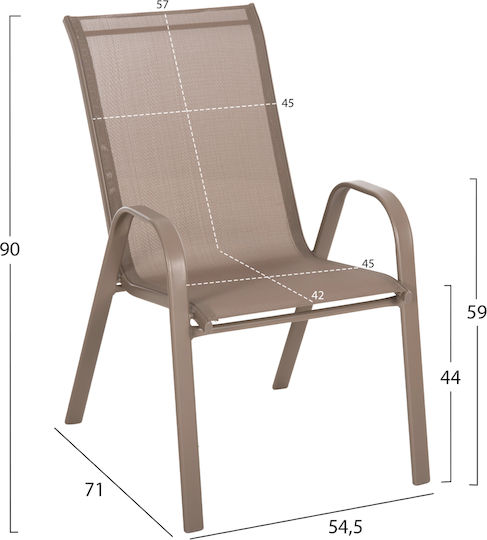 Gartenstühle Leon Ecru 54x70x93cm Gartenstühle Leon Ecru 54x70x93cm