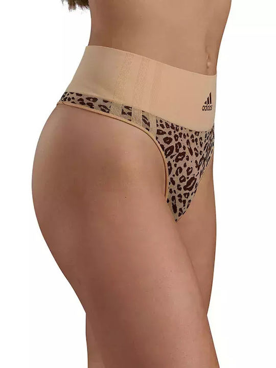 Adidas Hochtailliert Damen Zeichenfolge Animal Print