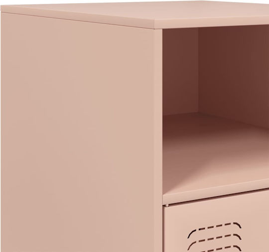 Комоди Метални Розов 2бр 34.5x39x62см