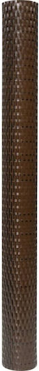 Balcony Divider Brown & Black 600x80 cm Synthetic Rattan Brown 600 X 80 Cm