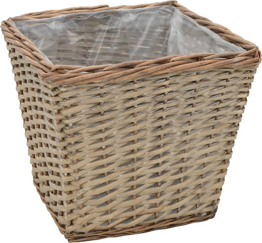 Vidaxl Raised Planters 3 Pieces with Wicker Polyethylene Coating Brown