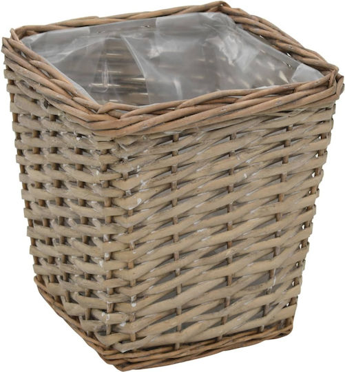 Vidaxl Raised Planters 3 Pieces with Wicker Polyethylene Coating Brown