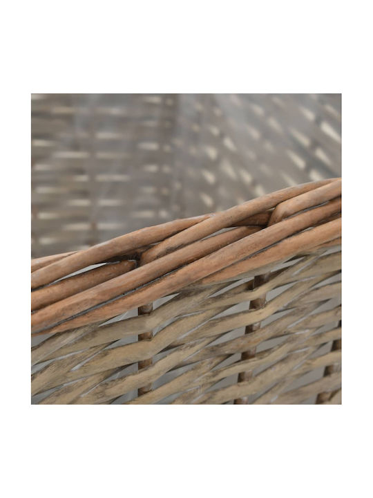 Vidaxl Raised Planters 3 Pieces with Wicker Polyethylene Coating Brown