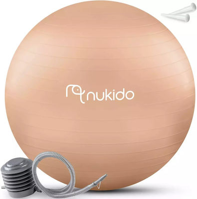 Nukido Übungsbälle Pilates 65cm in Beige Farbe