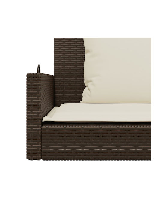 Leagăn suspendat cu pernă 2 sloturi Rattan Maro Rezistență până la 110kg L119xL56xH48cm