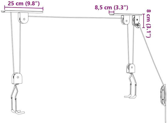 vidaXL Wall Mount for Bicycles