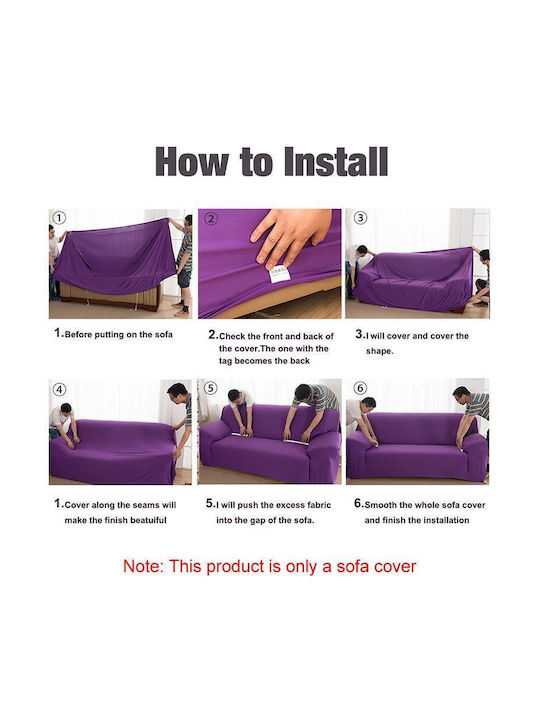 Ruhhy Elastic Cover for Three Seater Sofa Dark Green 45x45cm 1pcs 190-230cm