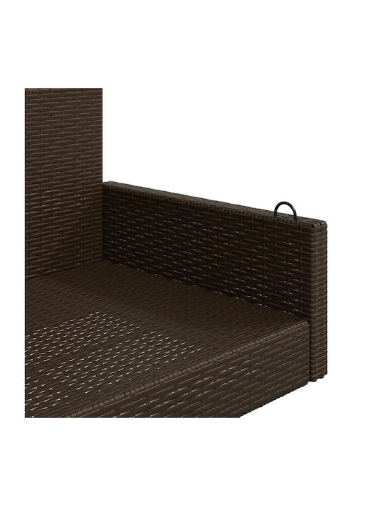 Leagăn suspendat 2 sloturi Rattan Maro Rezistență până la 110kg L119xL56xH48cm
