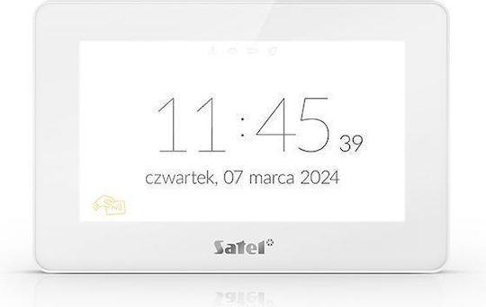 Satel Security Access-Control Keypad Touch with Screen White INT-TSH2R-W