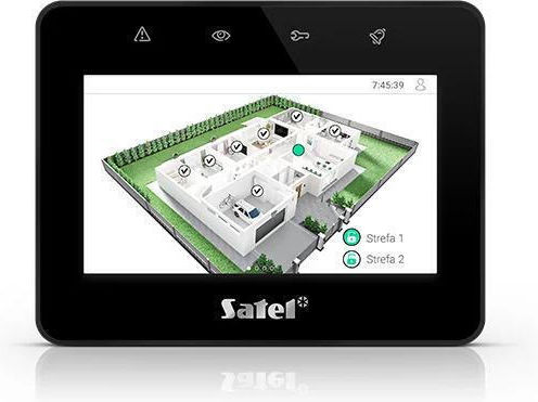 Satel Security Access-Control Keypad Touch with Screen Black INT-TSG2R-B