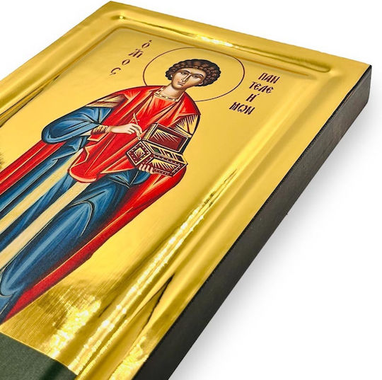 Image saint Panteleimon Wooden 15x27cm