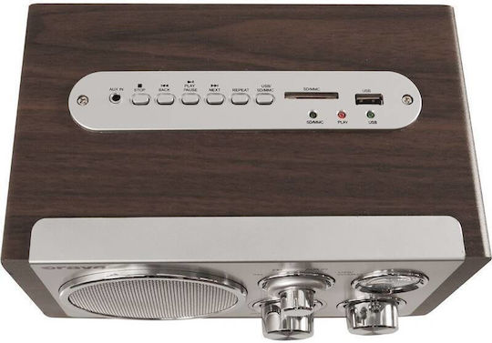 Orava RR-29 A Retro Επιτραπέζιο Ραδιόφωνο Ρεύματος με USB Καφέ