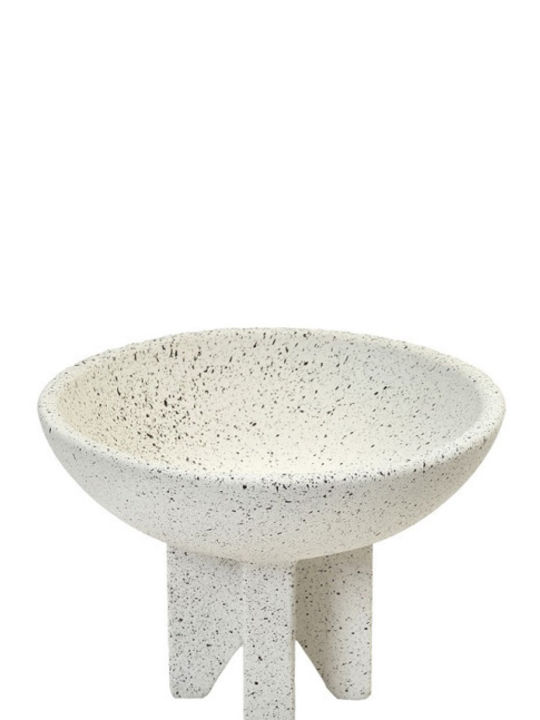 Espiel Decorative Bowl Pedestal White 18x18x12cm