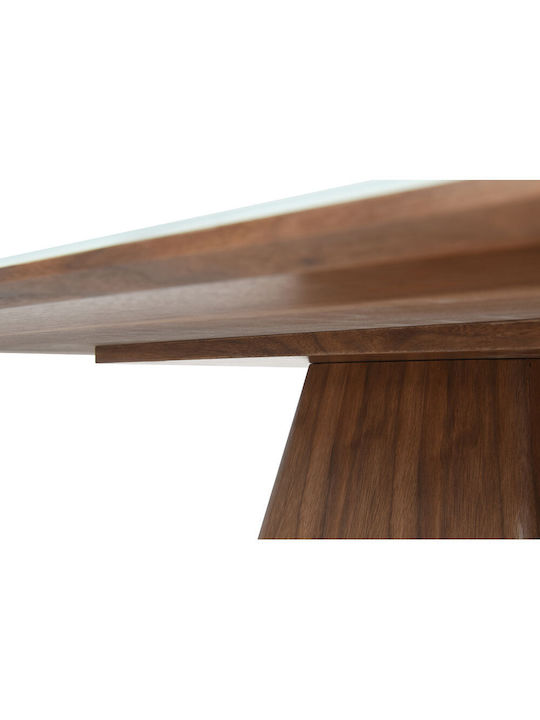 Totem Table Dining Room with Marble Surface White 120x120x120cm