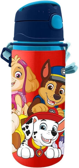 Kids Licensing Παιδικό Παγούρι Paw Patrol Αλουμινίου με Καλαμάκι 600ml