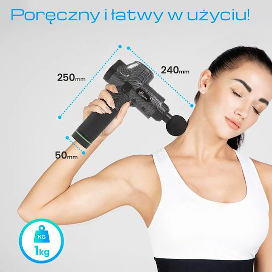 Extralink Gun Massage for the Body with Vibration Black