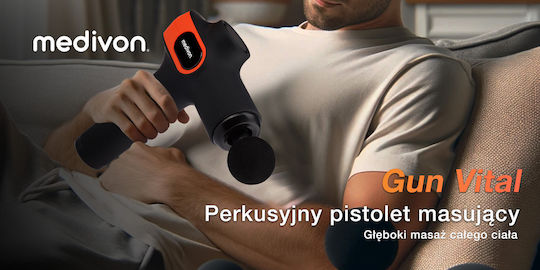 Medivon Πιστόλι Μασάζ για το Σώμα με Δόνηση Μαύρο