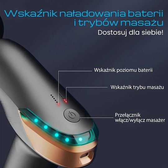 Extralink Πιστόλι Μασάζ για το Σώμα με Δόνηση Μαύρο