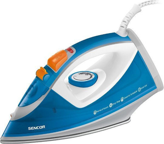Sencor Σίδερο Ατμού 2400W με Κεραμική Πλάκα και Συνεχόμενη Παροχή Ατμού 25gr/min