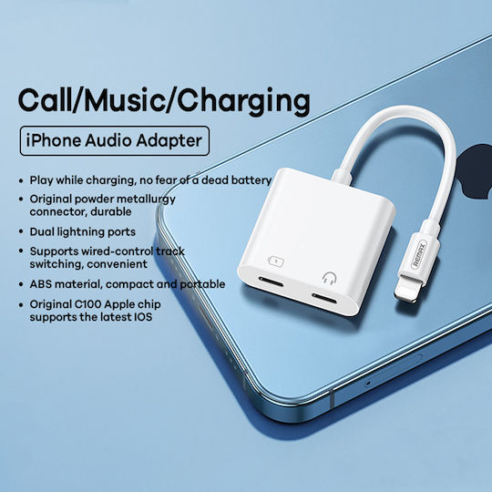 Remax RM-570i Earbuds Handsfree Headphones with Connector Lightning White