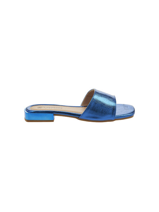 Verde Damen Flache Sandalen in Blau Farbe