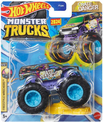 Mattel Car Hot Wheels Monster Truck Crate Danger for 3++ Years