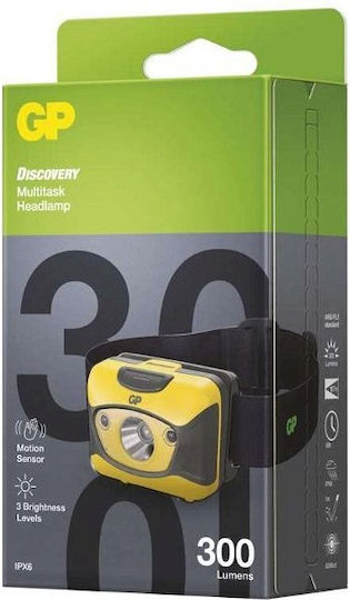 GP Batteries Φακός Κεφαλής LED IPX6 με Μέγιστη Φωτεινότητα 300lm