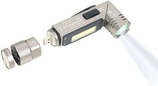 Troika Pro Rechargeable LED Flash Light IPX4 with Maximum Brightness 200lm