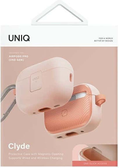 Uniq Θήκη Πλαστική / Σιλικόνης σε Ροζ χρώμα για Apple AirPods 1 / AirPods 2