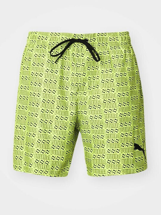 Men's Swimwear Shorts Yellow with Patterns