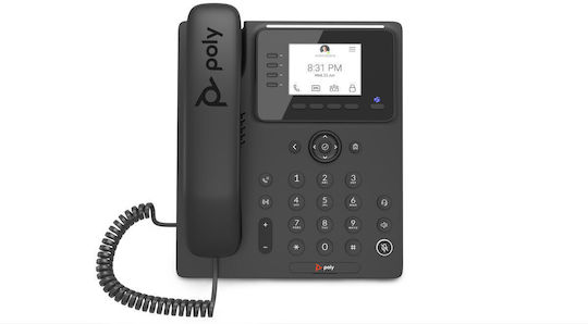 Poly CCX 350 Business Media Phone for Microsoft Teams and PoE-enabled Ασύρματο Τηλέφωνο IP Μαύρο