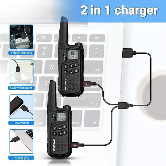 Baofeng Mp25 Wireless Transceiver UHF/VHF 2W with Monochrome Screen Set of 10pcs