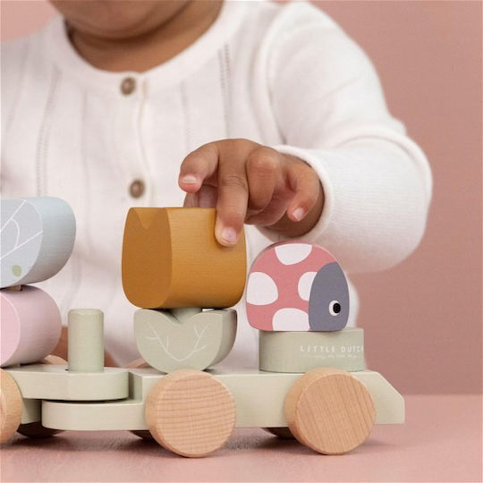Little Dutch Pull-Along Toy Flowers & Butterflies made of Wood for 18++ Months