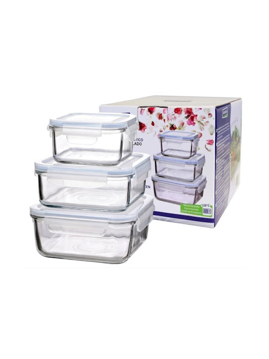 Glasslock Cutie pentru Mâncare Plastic 3buc